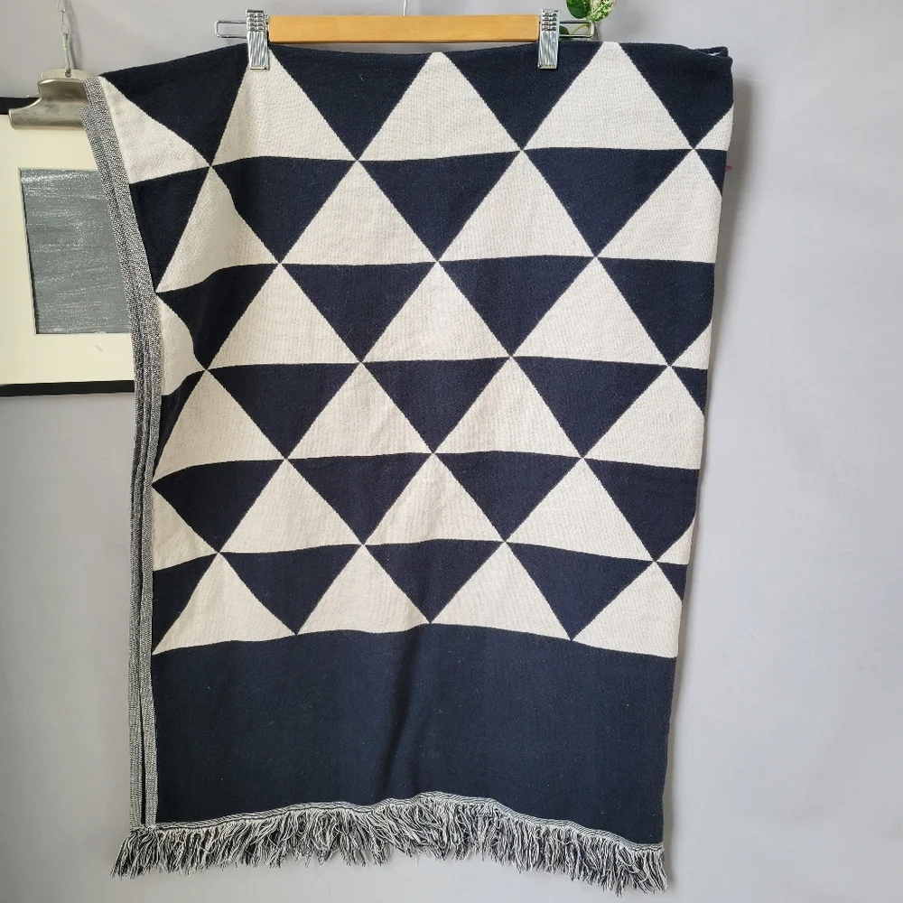 Ikea Johanne Fringe Blanket Throw